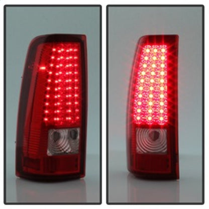 Spyder Xtune Chevy Silverado 1500/2500/3500 03-06 LED Tail Lights Red Clear