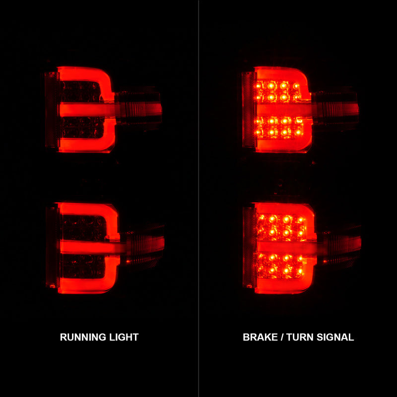ANZO 15-19 Chevy Silverado 2500HD/3500HD (Factory Halogen Only) LED Tail Lights Smoke
