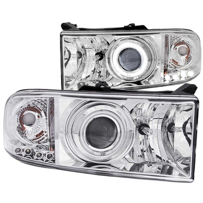 Anzo 1994-2001 Dodge Ram Projector Headlights w/ Halo Chrome — 14H0W