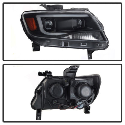 SPYDER xTune Chevy Colorado 15-17 Halogen Only Projector Headlights - DRL - Black PRO-JH-CCO04-LBDRL-BK 9039287