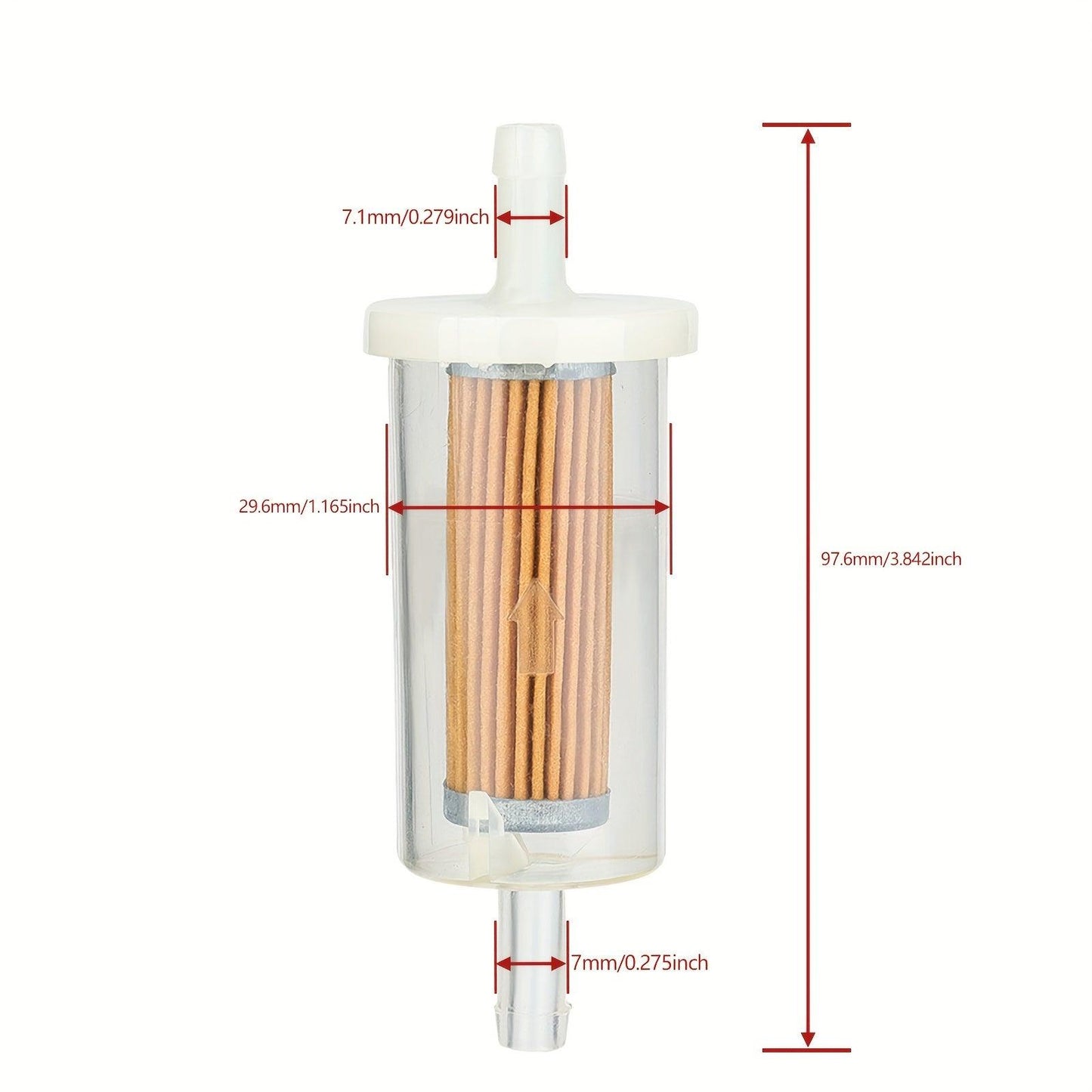 Fuel Filter for Troy-Bilt Lawn Mower — Replaces 695666 (3-Pack)