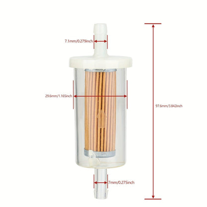 Fuel Filter for Troy-Bilt Lawn Mower — Replaces 695666 (3-Pack)