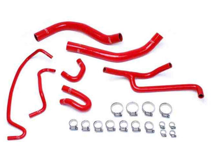 HPS Red Reinforced Silicone Radiator and Heater Hose Kit Coolant Ford 2015-2017 Mustang