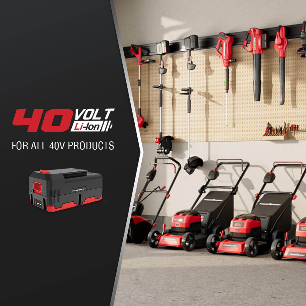 PowerSmart 40V 17" Cordless Push Lawn Mower w/ 4.0Ah Battery & Charger MB2417A