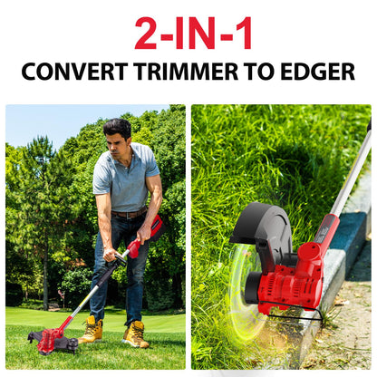 PowerSmart 40V String Trimmer & Edger + 40V Leaf Blower Combo Kit with 4.0Ah
