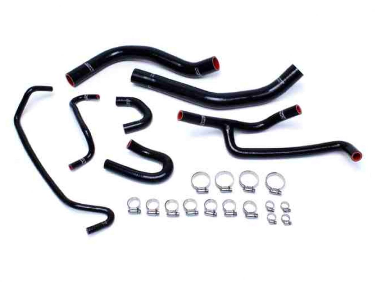 HPS Black Reinforced Silicone Radiator and Heater Hose Kit Coolant Ford 2015-2017 Mustang