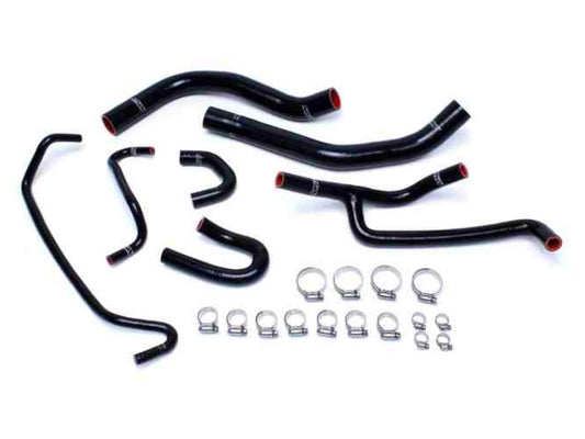 HPS Black Reinforced Silicone Radiator and Heater Hose Kit Coolant Ford 2015-2017 Mustang