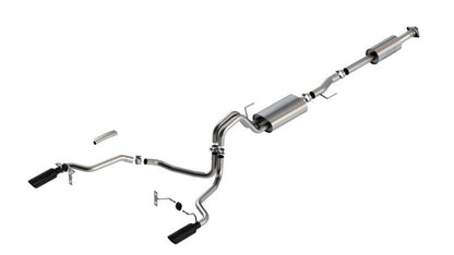 Borla F-150 2021 2.7L/3.5L 4dr CC SB EC STB Lar/KingR/Plnm/LTD 3/2.25 SRE CB Touring BLK