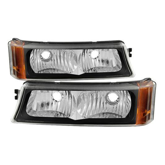 SPYDER Xtune Chevy Silverado 03-06 LED Bumper Lights Black CBL-JH-CSIL03-AM-BK 5079305