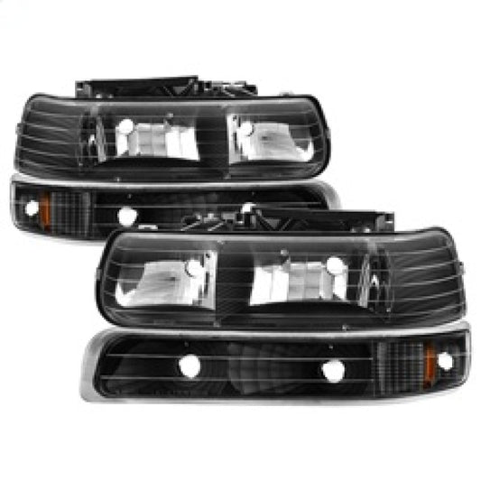 SPYDER Xtune Chevy TahOE 00-06 Amber Crystal Headlights w/ Bumper Lights Black HD-JH-CSIL99-SET-AM-BK 5064219