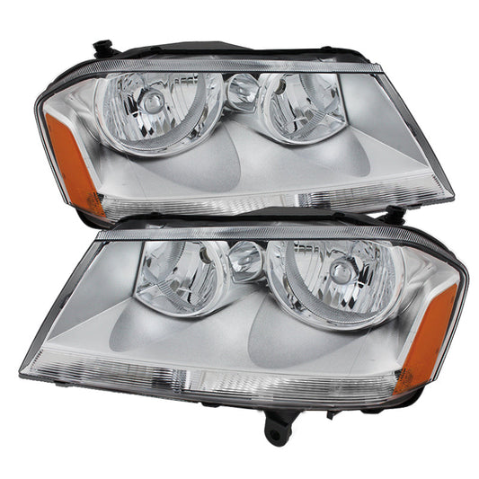 SPYDER Xtune Dodge Avenger 08-14 Crystal Headlights Chrome HD-JH-DA08-AM-C 9025303