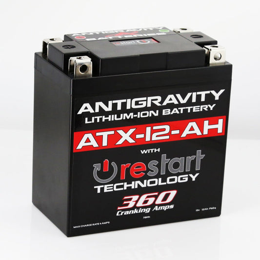Antigravity Batteries Antigravity YTX12B-BS Lithium Battery w/Re-Start AG-ATX12-AH-RS
