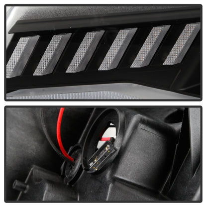 Spyder Chevy Camaro 16-18 HID Model Full LED Headlights Black PRO-YD-CCAM16HIDAP-SEQ-BK 5087355
