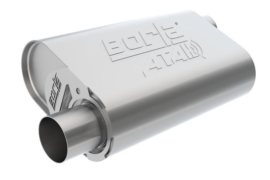 Borla CrateMuffler SBC Hot 350/383 3inch Offset/Offset 14in x 4.35in x 9in Oval Muffler 400841
