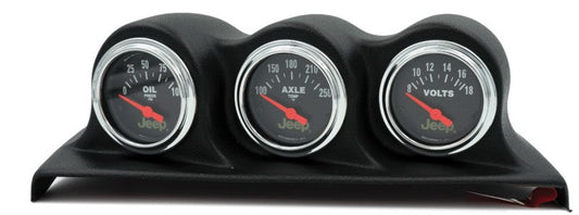 Autometer 07-10 Jeep Wrangler JK Oil PSI/Axle Temp/Volt 3 Piece Gauge Kit 8200