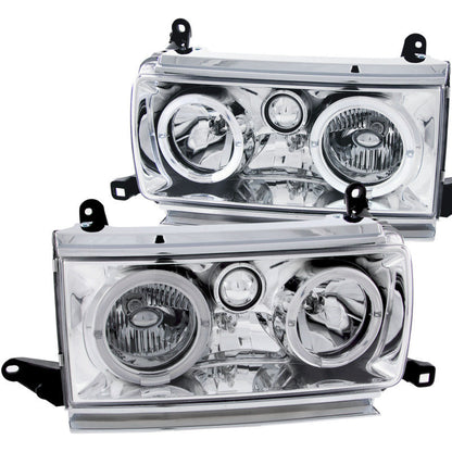Anzo 1991-1994 Toyota Land Cruiser Crystal Headlights w/ Halo Chrome