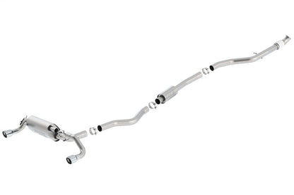Borla 13-16 BMW 335i / 435i Atak Cat back SS 3.0in, 2.25in 3.5in Tip Single Rolled 140580