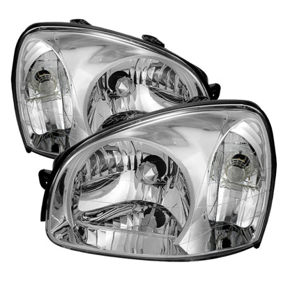 SPYDER Xtune Hyundai Santa Fe 2003-2006 Crystal Headlights Chrome HD-JH-HYSA03-C 9024832