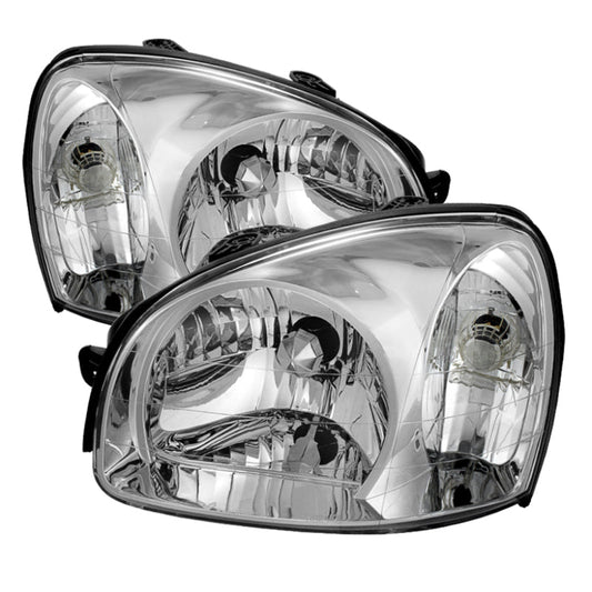 SPYDER Xtune Hyundai Santa Fe 2003-2006 Crystal Headlights Chrome HD-JH-HYSA03-C 9024832