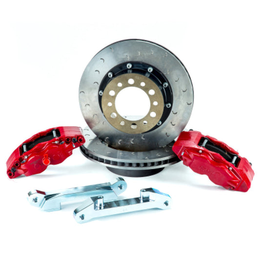 Alcon 07+ Jeep JK w/ 5x5.5in Hub 357x32mm Rotor 4-Piston Red Calipers Front Brake Upgrade Kit BKF5459AX13