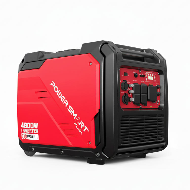 PowerSmart 4800W Inverter Generator w/ Wheels Handle Kit & CO Alert HB5046C