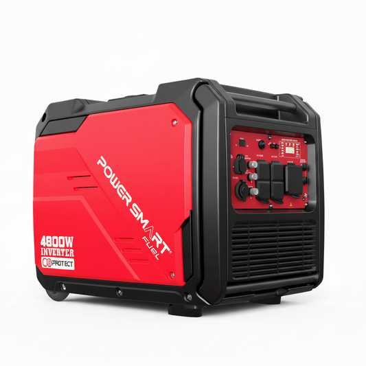 PowerSmart 4800W Inverter Generator w/ Wheels Handle Kit & CO Alert HB5046C