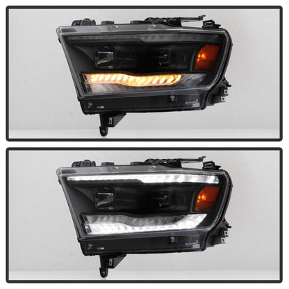 Spyder Dodge Ram 19-20 Halogen Model Projector Headlights Chrome PRO-YD-DR19HALSI-SEQ-BK 5087393