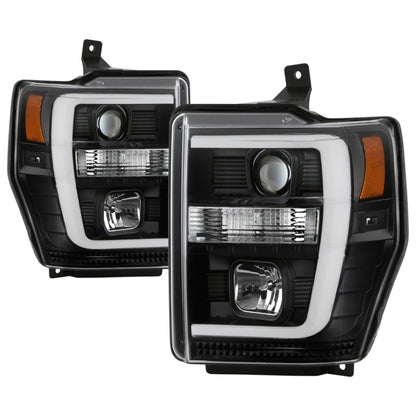 Spyder Ford F-250/350/450 08-10 V2 High-Power LED Headlights-Switch Back-Black