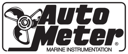 AutoMeter Marine Silver Ultra-Lite 2-1/16in 0 Down 90 Up Electric Trim Level Gauge 200766-33