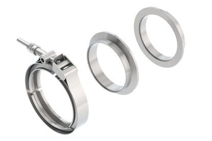 Borla Universal 3in Stainless Steel 3pc V-Band Clamp w/ Male and Female Flanges 18009