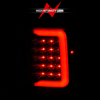 ANZO 1993-1997 Ford Ranger LED Tail Lights w/ Light Bar Black Housing Clear Lens 311360