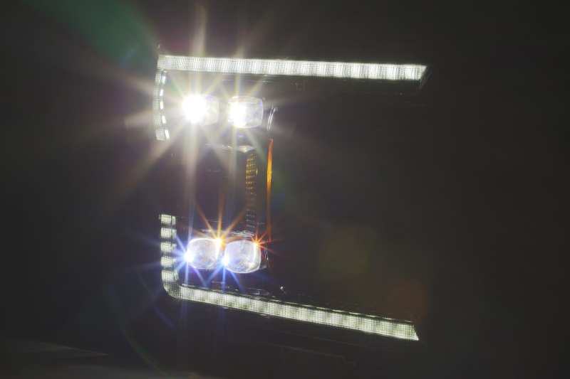 AlphaRex 18-20 Ford F-150 NOVA LED Proj Headlight Plank Style Alpha Blk w/Activ Light/Seq