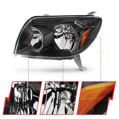 Anzo 2003-2005 Toyota 4Runner Crystal Headlights Black