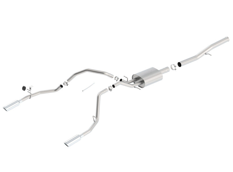 Borla 14 Silv/Sierra 1500 EC Std/CC Short 143.5in WB S-Type Single Split Rear Exit