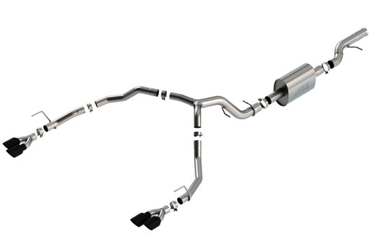 Borla 21-22 Chevrolet Tahoe 6.2L V8 2/4WD 4DR T-304 SS S-Type Cat-Back Exhaust w/ Black Chrome Tips 140859BC