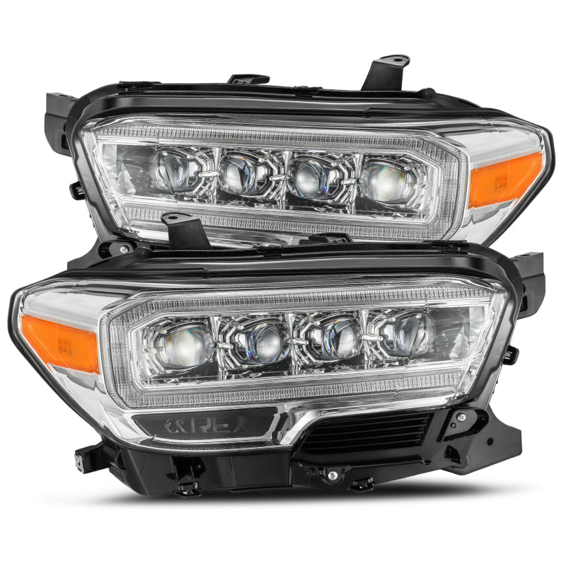 AlphaRex 16-20 Toyota Tacoma NOVA LED Projector Headlights Plank Style Chrome