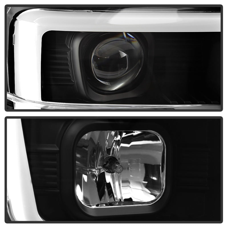 Spyder 08-10 Ford F-250 Projector Headlights V2 - Light Bar DRL LED