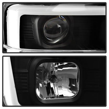 Spyder 08-10 Ford F-250 Projector Headlights V2 - Light Bar DRL LED
