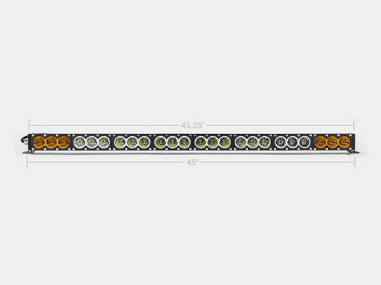 Cali Raised LED Cali Raised 43 Amber/White Dual Function Led Bar - Dual Function Wire Harness/SQ Dual Function Swit CR4123