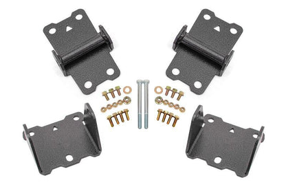 BMR Suspension BMR 78-87 G-Body Motor Mount Kit Upper & Lower Solid - Black Hammertone MM461H