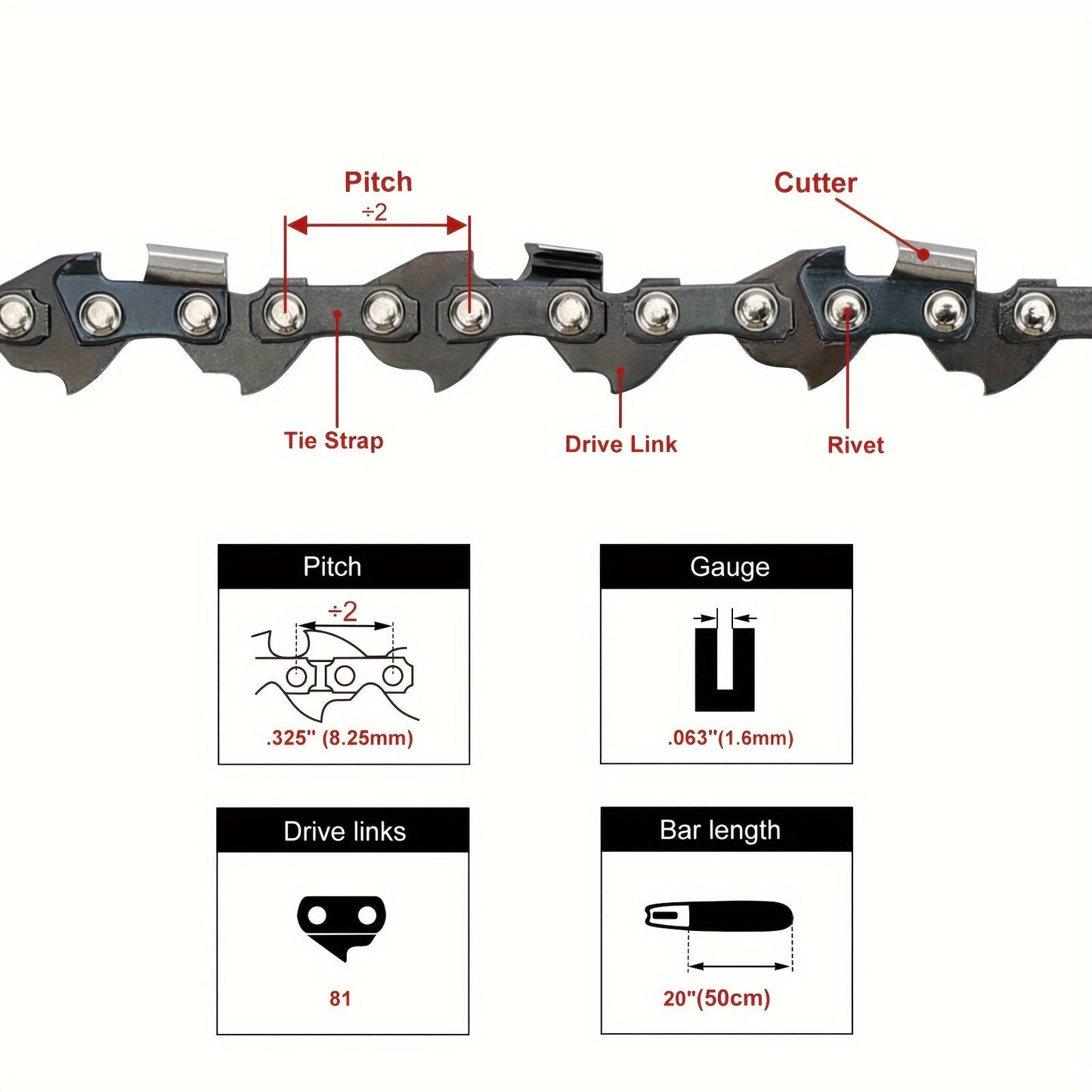 Chainsaw Chain for Stihl 2-Pack MS270 MS280 — Replaces 3689 005 0081