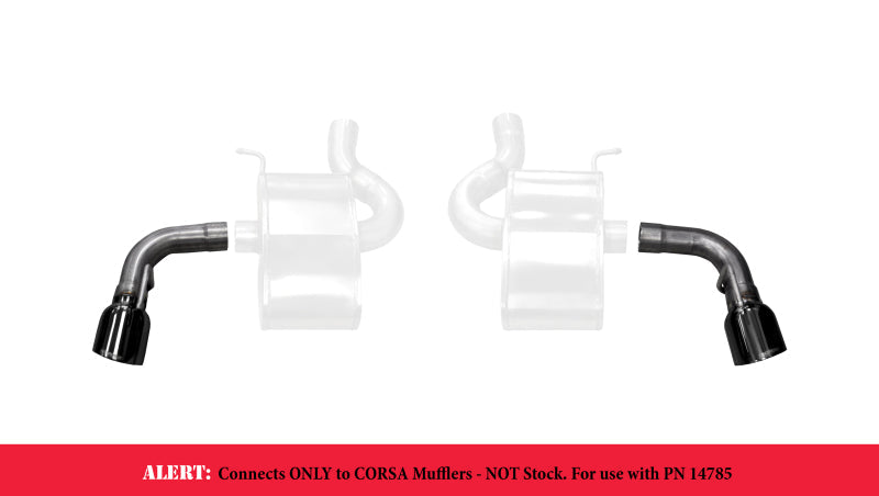 Corsa 16-17 Chevy Camaro SS 2.75in Inlet / 4.5in Outlet Black PVD Tip Kit (For Corsa