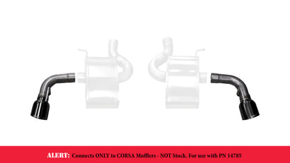 Corsa 16-17 Chevy Camaro SS 2.75in Inlet / 4.5in Outlet Black PVD Tip Kit (For Corsa