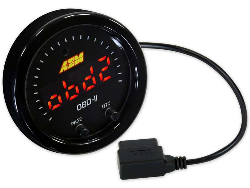 AEM Electronics X-Series Obdii Digital Datastream Gauge Black Bezel & Black Face plate