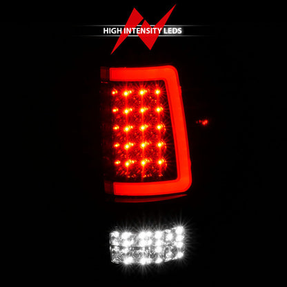 ANZO 2004-2006 Ford F-150 LED Tail Lights w/ Light Bar Black Housing Clear Lens 311342
