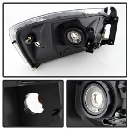 SPYDER Xtune Dodge Ram 1500 06-08 / Ram 2500/3500 06-09 Amber Crystal Headlights Chrome HD-JH-DR06-AM-C 9022913