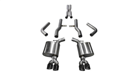 Corsa 17-18 Dodge Challenger 5.7L V8 Xtreme Cat-Back Dual Rear Exit w/3.5in Black Tips 21006BLK