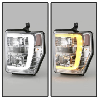 Spyder Ford F-250/350/450 08-10 V2 High-Power LED Headlights-Switch Back-Chrome
