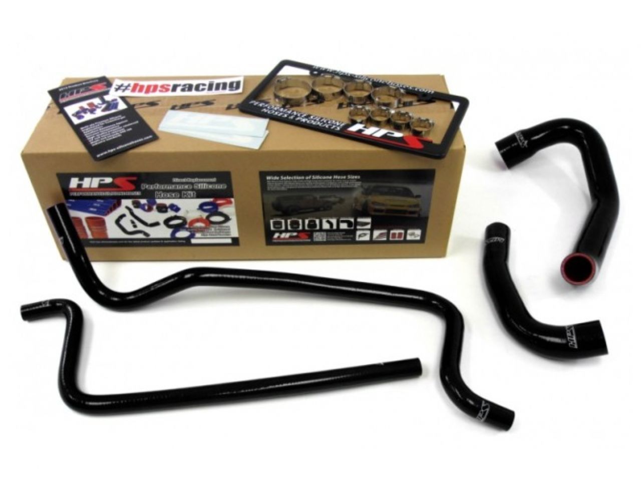 HPS Performance HPS Black Reinforced Silicone Radiator + Heater Hose Kit Jeep 02-06