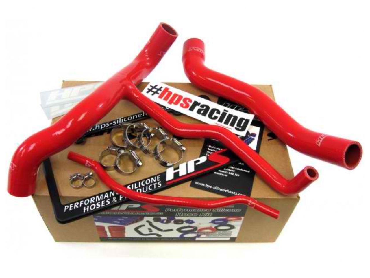 HPS Performance HPS Red Reinforced Silicone Radiator Hose Kit Coolant Chevy 10-11 Camaro
